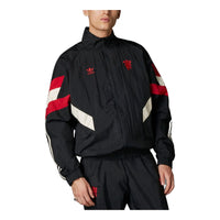 adidas Manchester United Originals Track Jacket Asia Sizing 'Black Red' IS6525