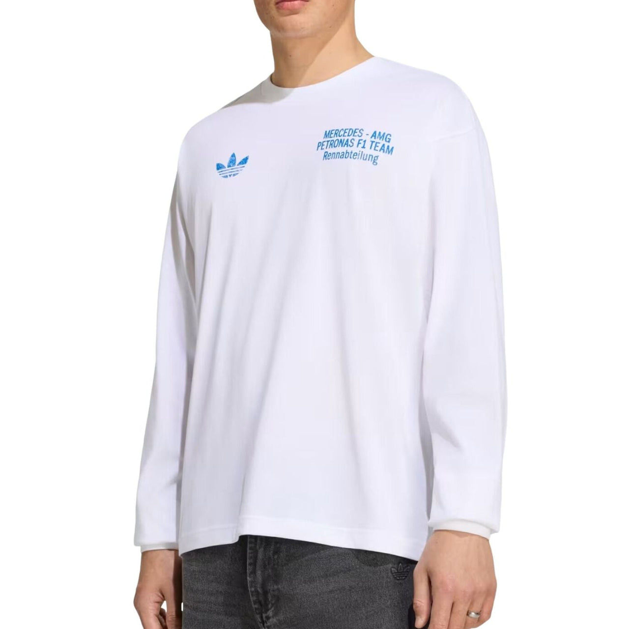 adidas x Mercedes AMG Petronas Formula 1 Team Blue Wonder T-Shirt Asia Sizing 'White' KT5131