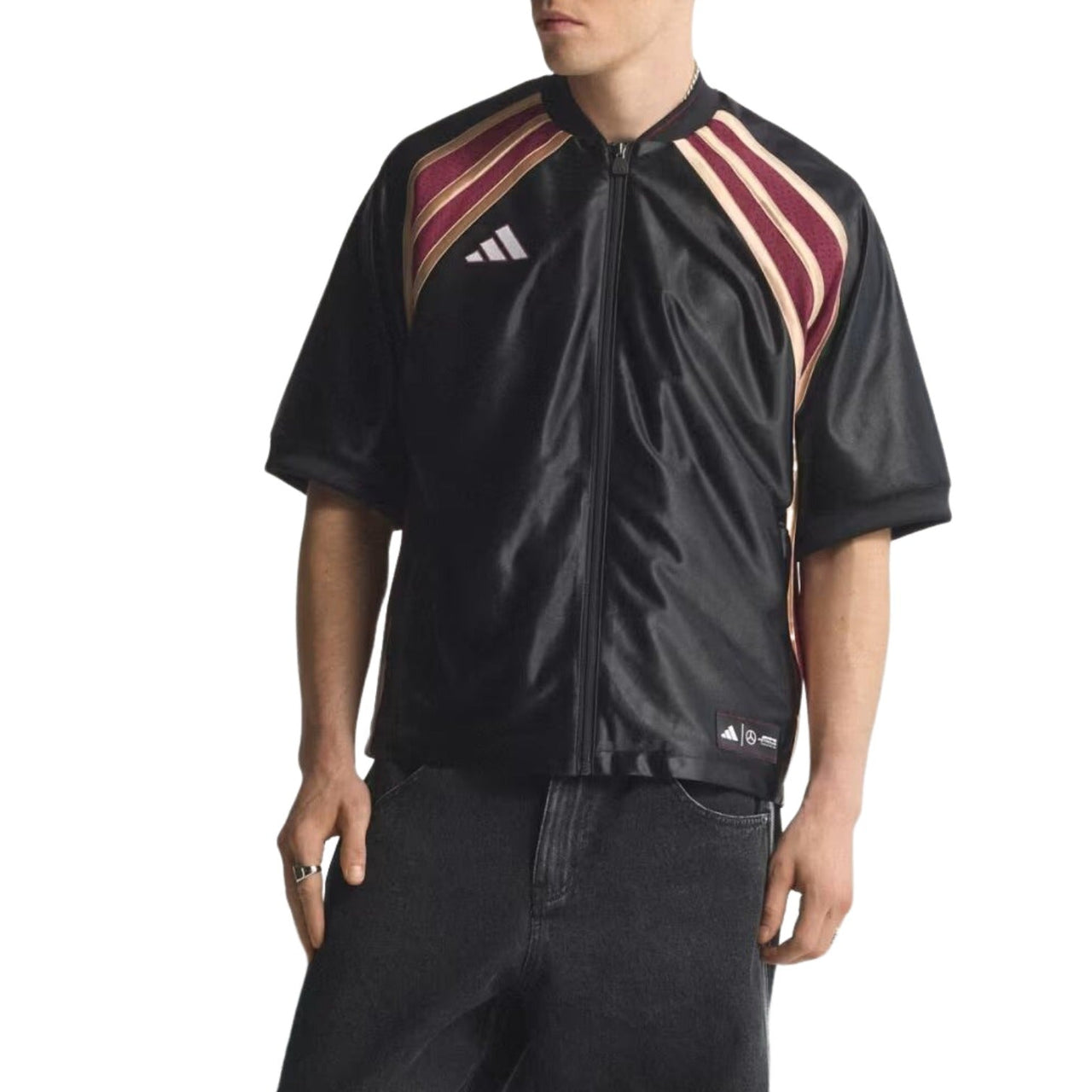 adidas x Mercedes - AMG Petronas Formula One Team Las Vegas Baseball Shirt 'Victory Crimson Black' KG4796