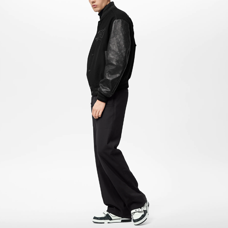 LOUIS VUITTON SS22 Baseball Jacket Men's Black