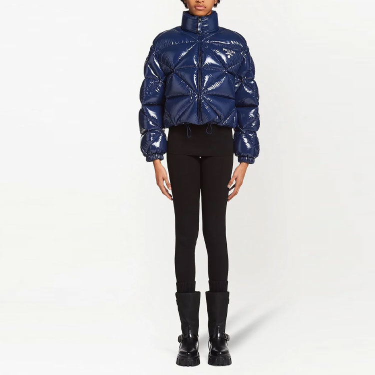 PRADA Down Coat Winter Women's Blue