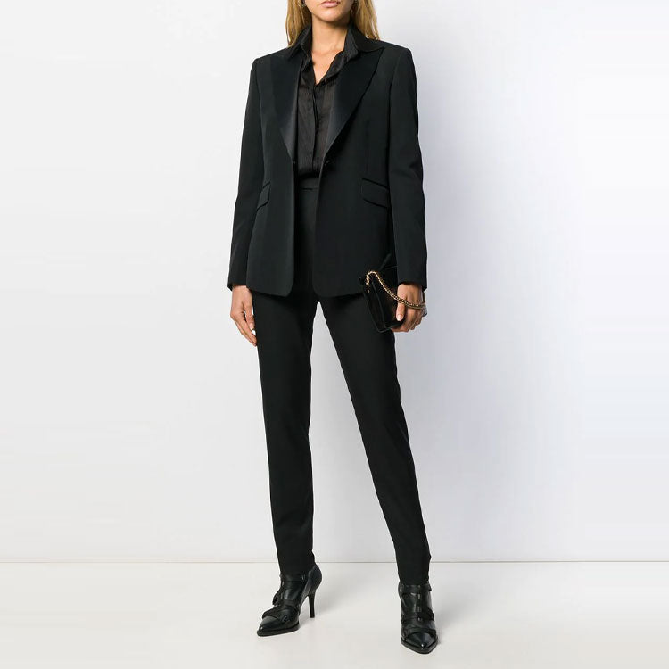 بنطلون كاجوال نسائي من SAINT LAURENT باللون الأسود