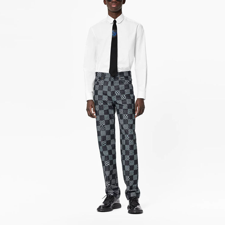 LOUIS VUITTON بنطال دينم Damier مشوه