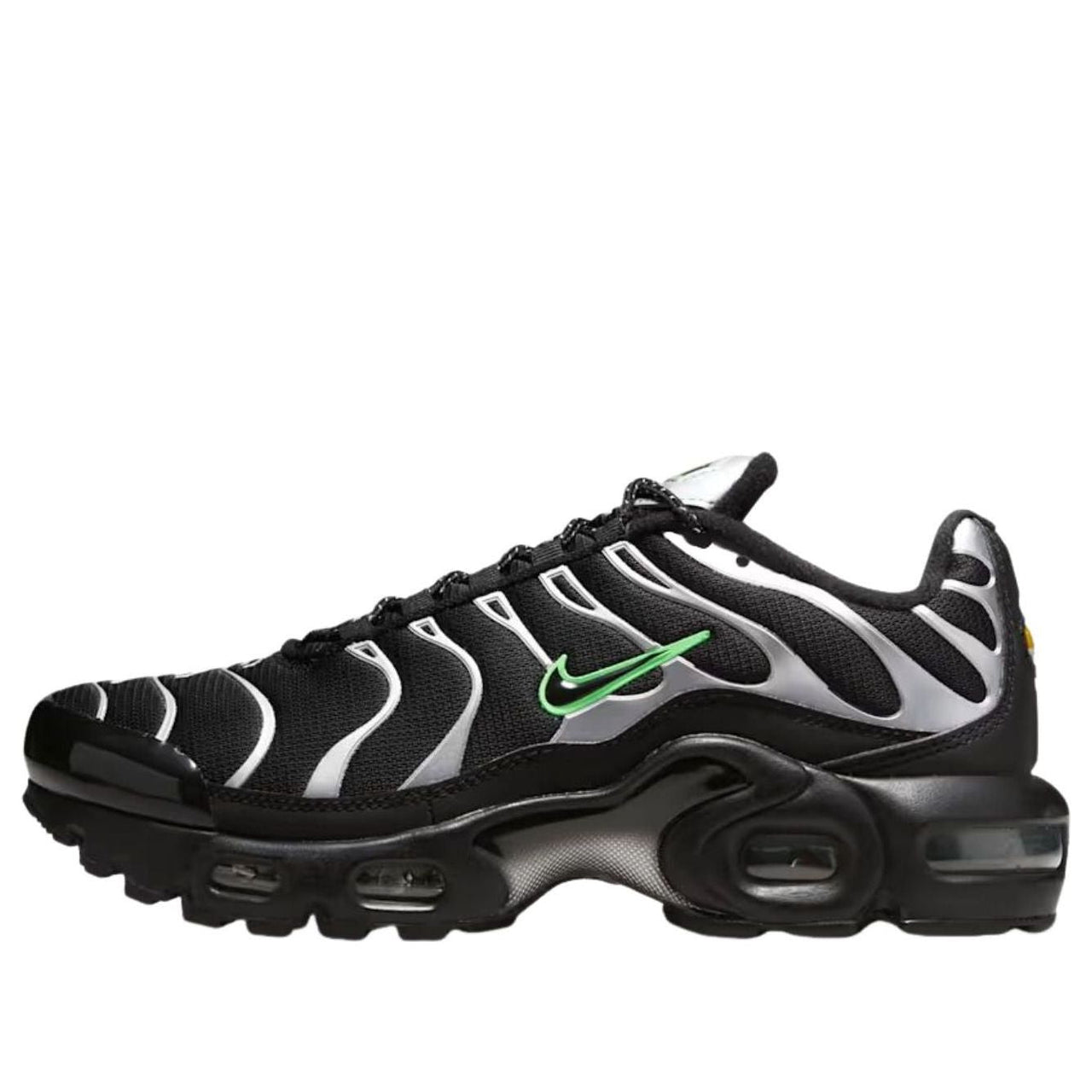 (GS) Nike Air Max Plus 'Black Green Strike Metallic Silver' DR8002-001