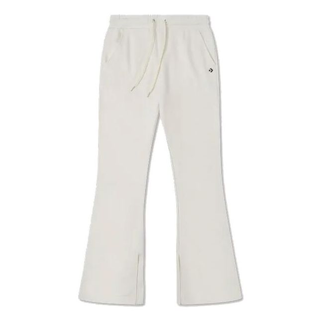 (WMNS) Converse Drawstring Flare Sweatpants Asia Sizing 'White' 10026914-A01