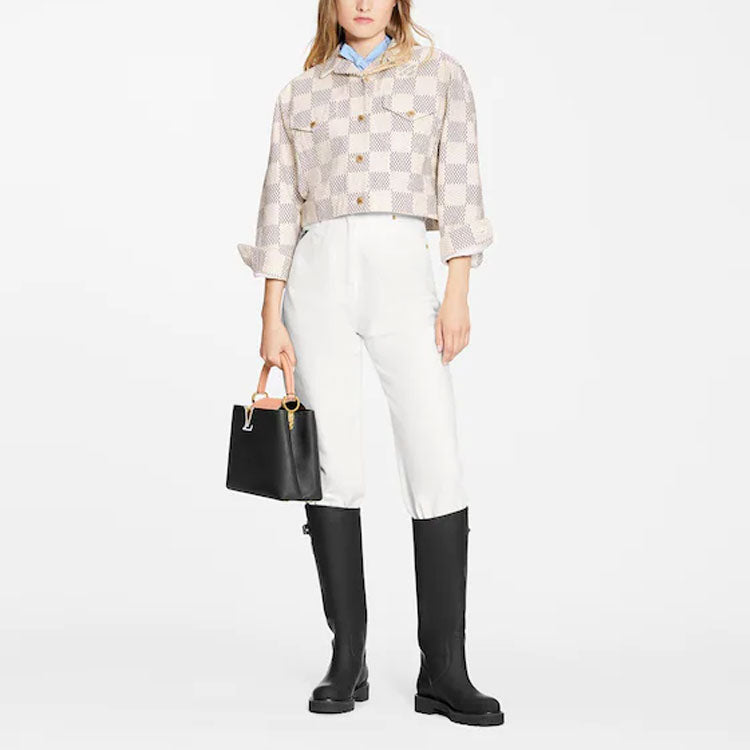 LOUIS VUITTON Damier Azur Denim Trucker Jacket