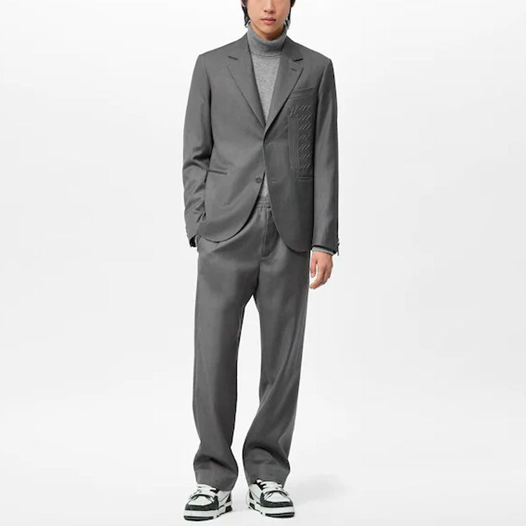 LOUIS VUITTON New Quarterly Products Of LV Business Suits Men Gray