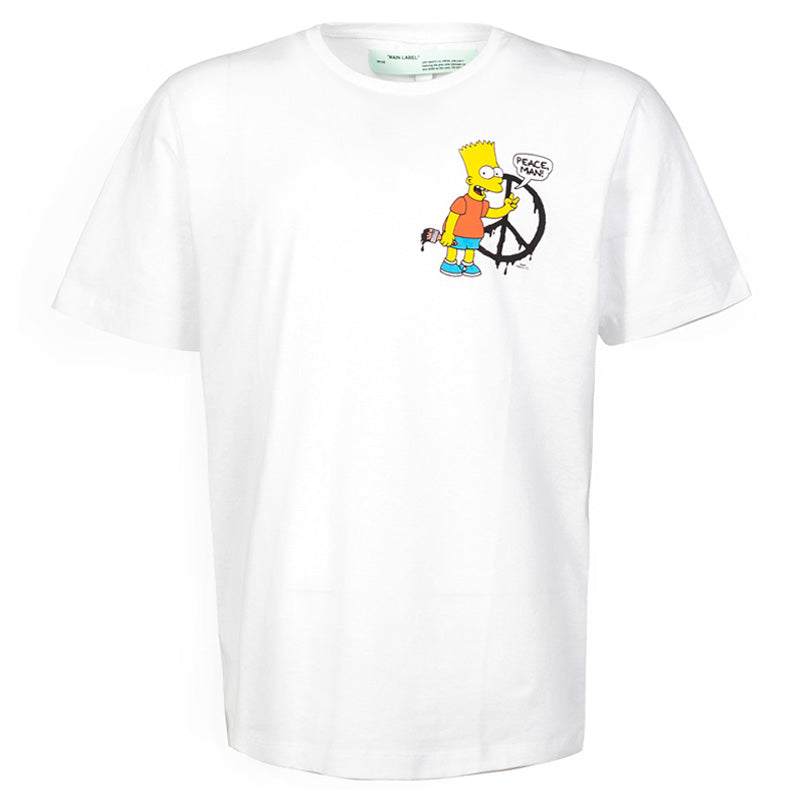 Off-White Bart Peace Sign SS Slim Tee 'White' OWKC027-0188-WH