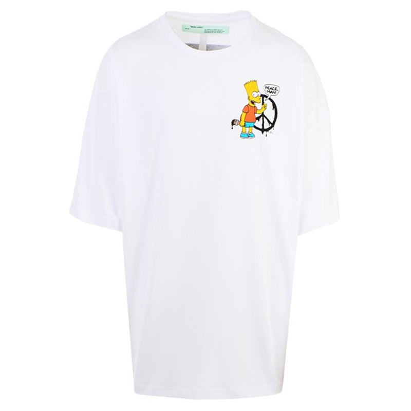 Off-White Bart Peace Sign Super Mega Tee 'White' OWKC066-0188-WH