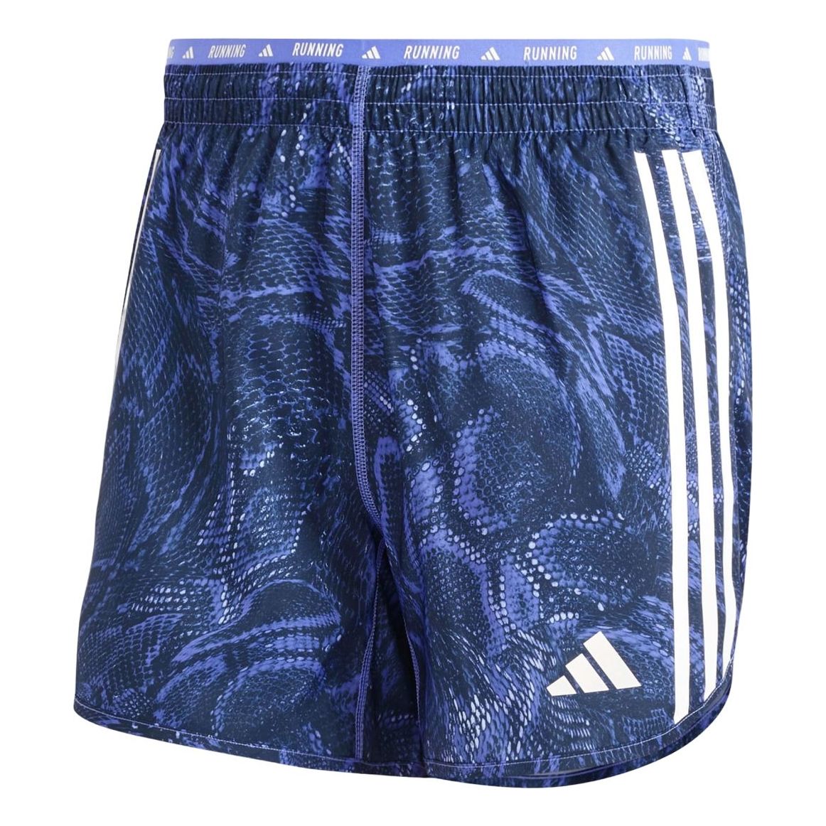 adidas Own the Run Excite Allover Print AEROREADY Shorts Asia Sizing 'Semi Cobalt Blue' IV9977