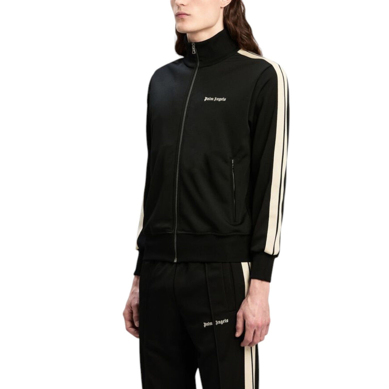 Palm Angels Classic Logo Track Jacket 'Black Off White' PMBD058C99FAB0021003