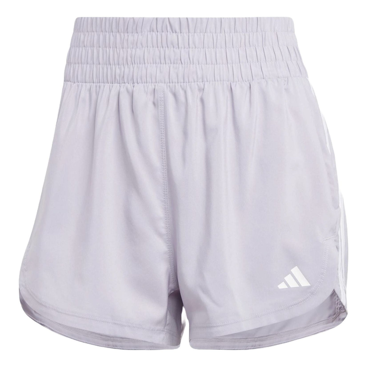 (WMNS) adidas Pacer Training 3-Stripes Woven High-Rise Shorts Asia Sizing 'Grey White' IX1064