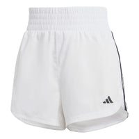 (WMNS) adidas Pacer Training 3-Stripes Woven High-Rise Shorts Asia Sizing 'White Black' IS2171