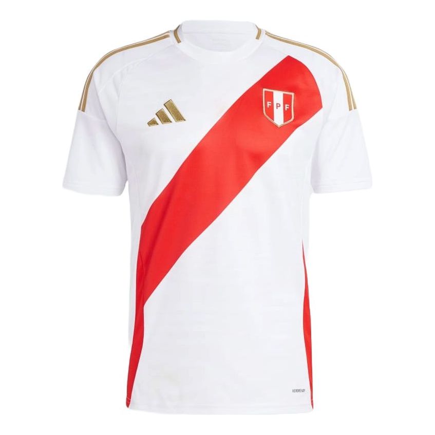adidas Peru 24 Home Soccer Jersey Asia Sizing 'White Red' IQ2442