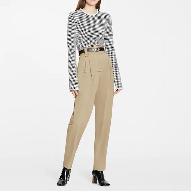 LOUIS VUITTON New Quarterly Products Of LV Casual Pants Women's Brown