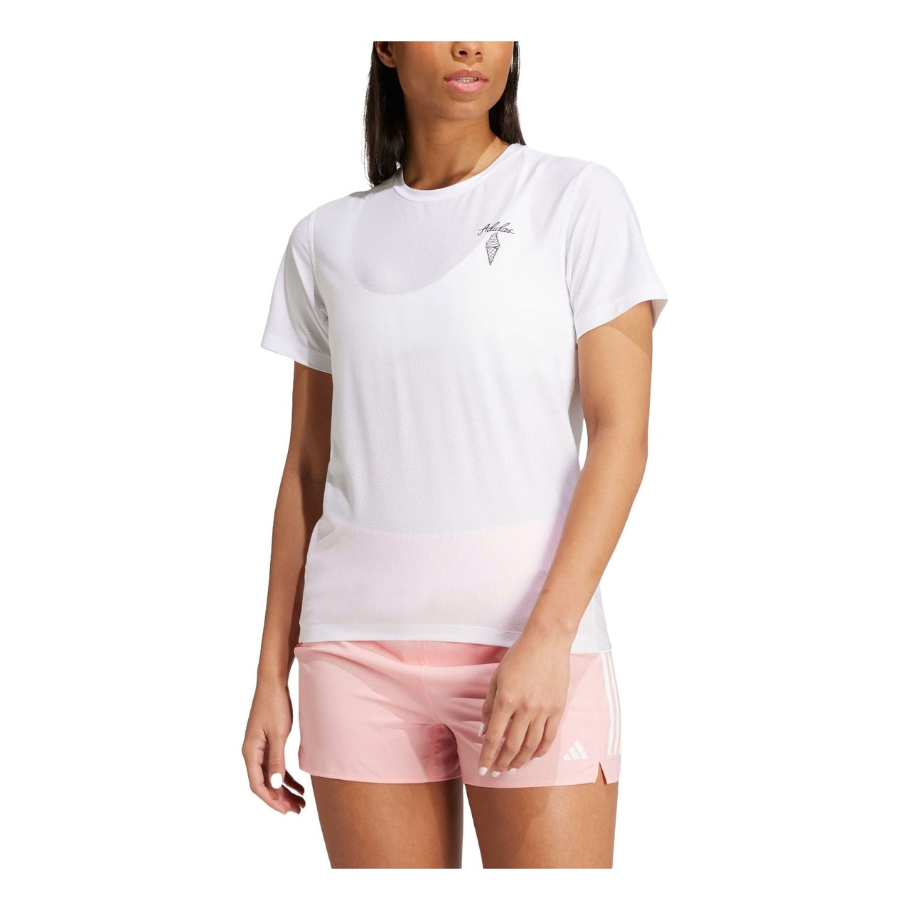 (WMNS) adidas Running Ice Cream Graphic T-shirt Asia Sizing 'White' JJ4689
