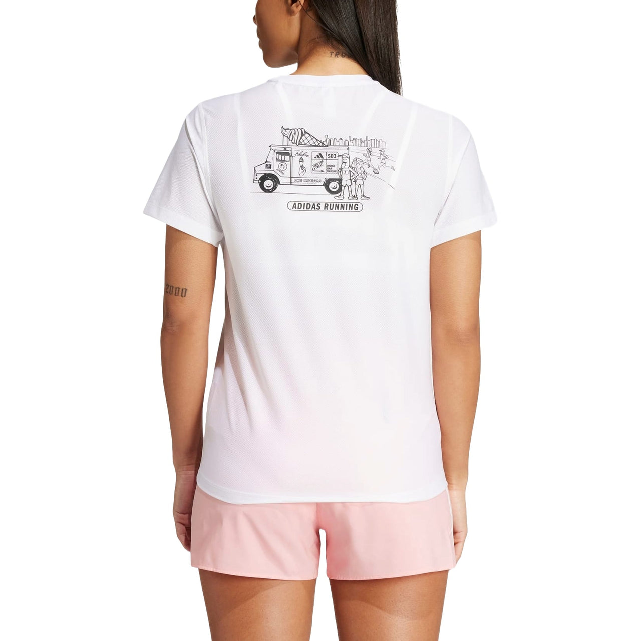 (WMNS) adidas Running Ice Cream Graphic T-shirt Asia Sizing 'White' JJ4689