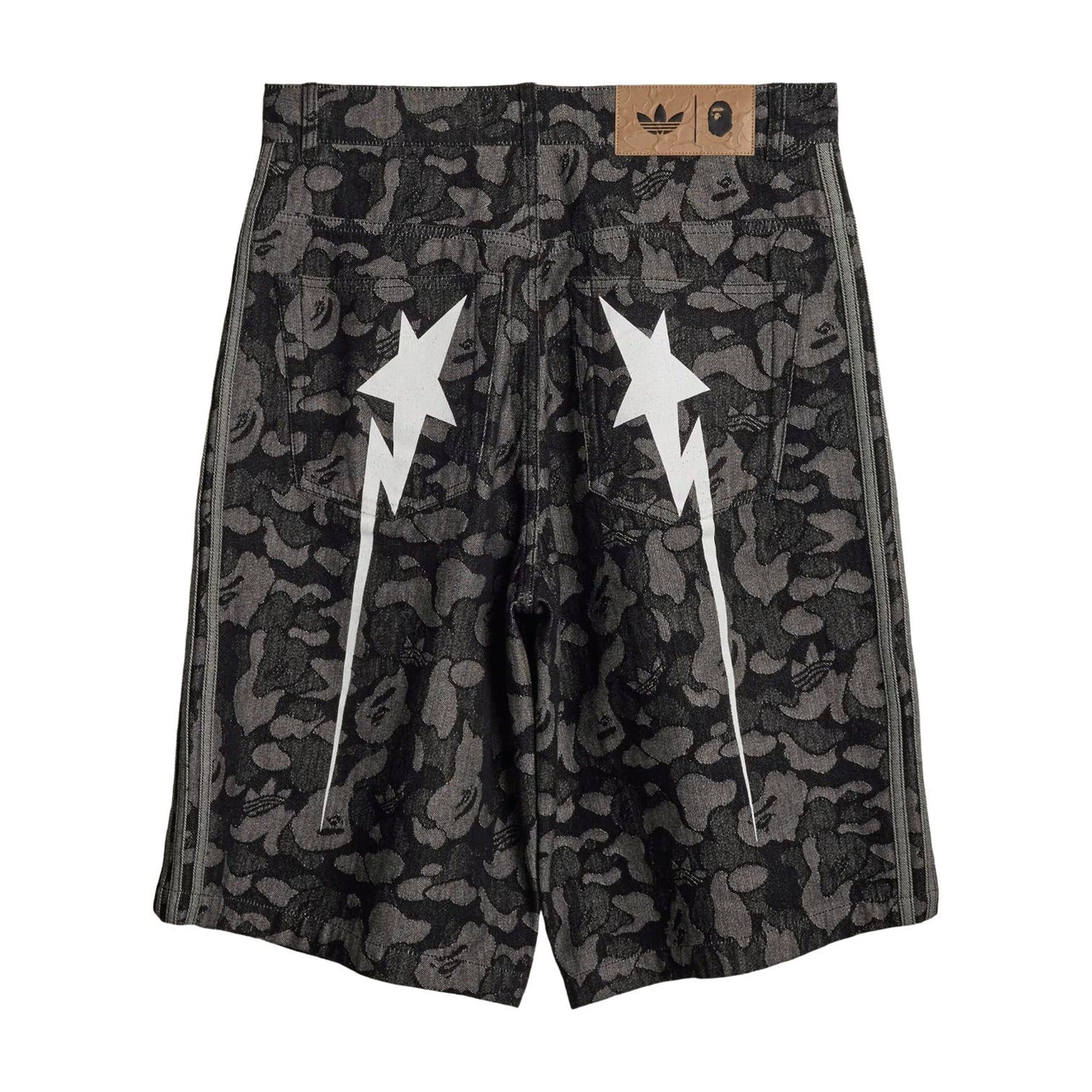 adidas x Bape Shark Denim Jorts 'Black' KF4917