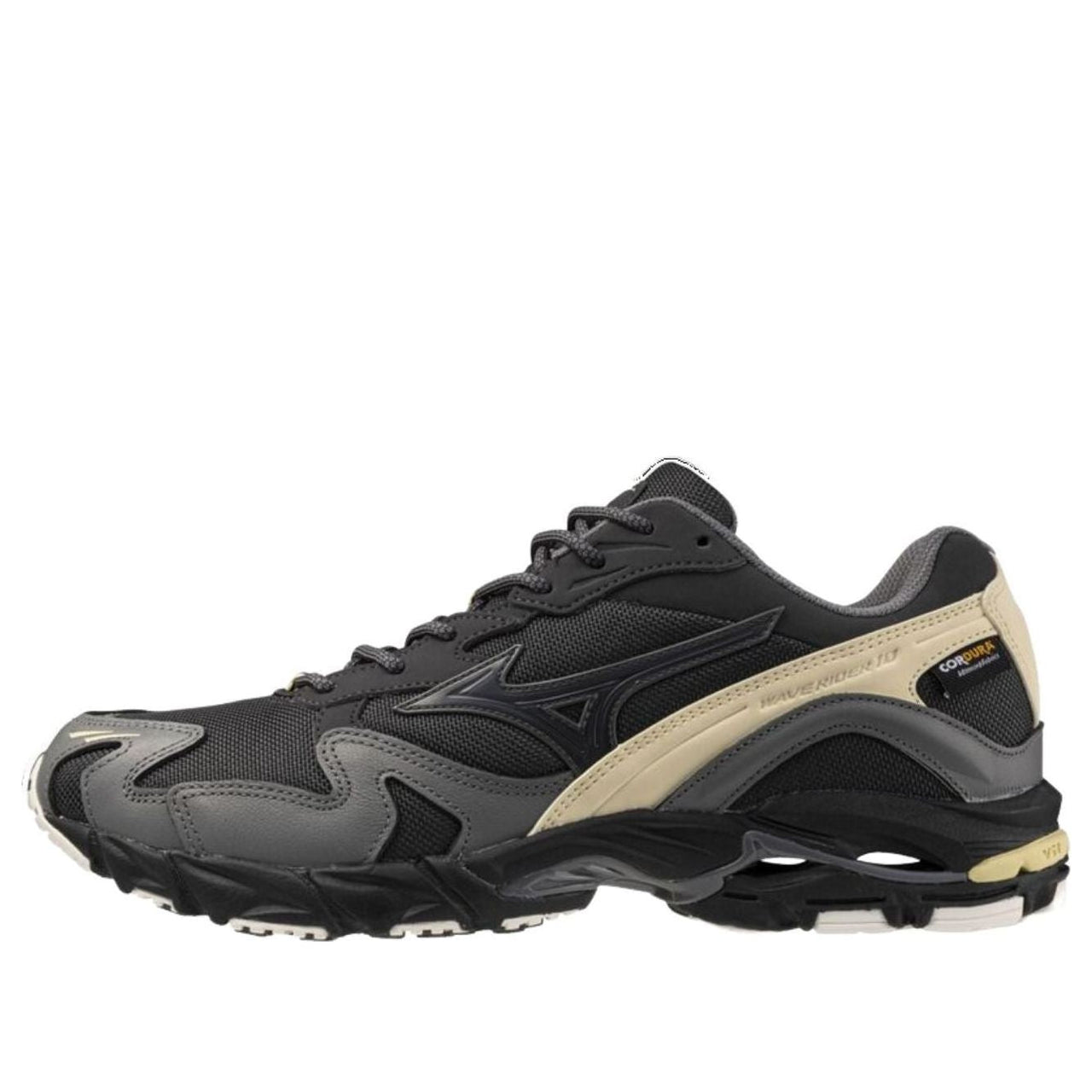 Mizuno Wave Rider 10 Cordura 'Black Sand Quiet Shade Banana' D1GA256301