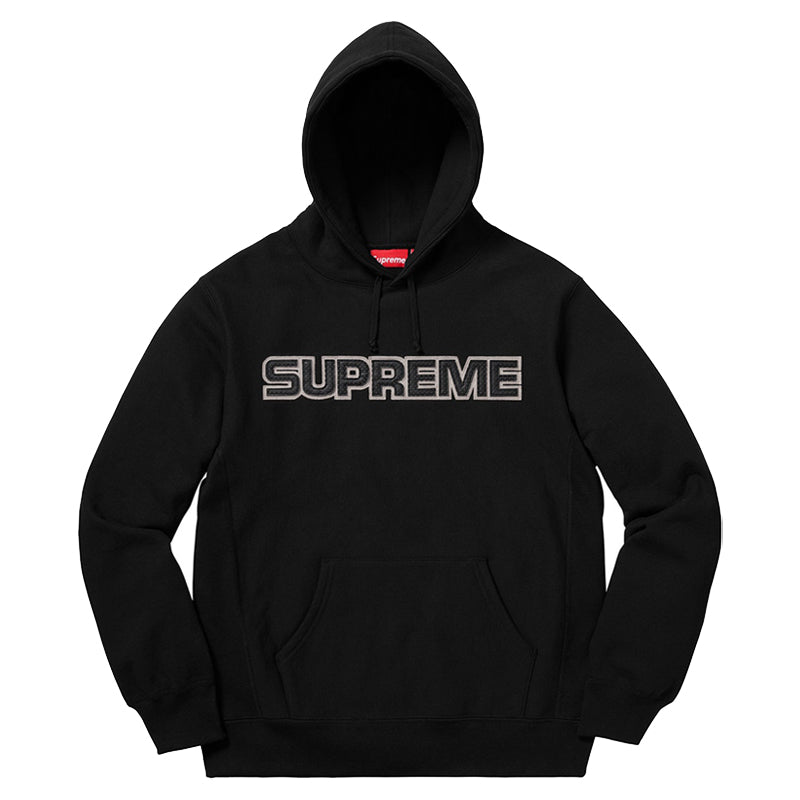 Supreme Perforated Leather Hooded Sweatshirt SP-FW18SW30-BK