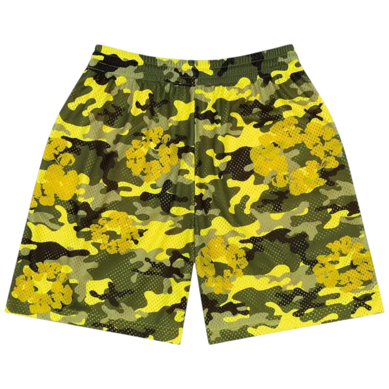 Denim Tears Camo Cotton Wreath Mesh Shorts 'Yellow' SS25BRA10631954