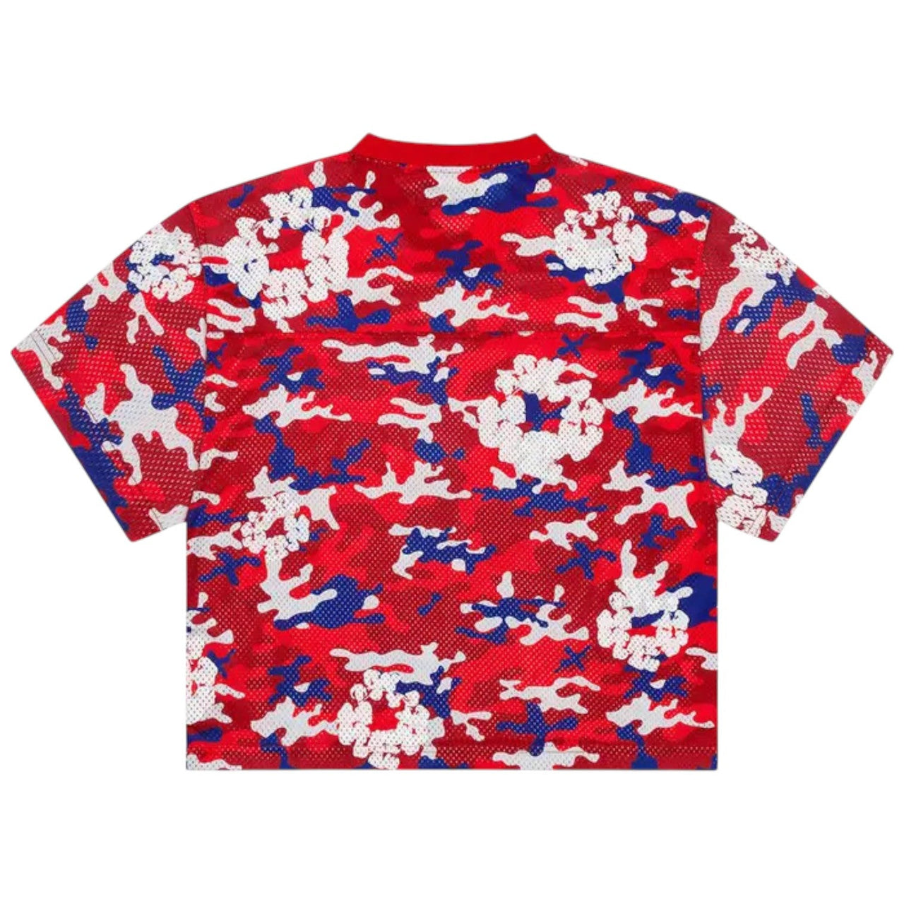 Denim Tears Camo Cotton Wreath Mesh Football Top 'Red' SS25TKJ12312165