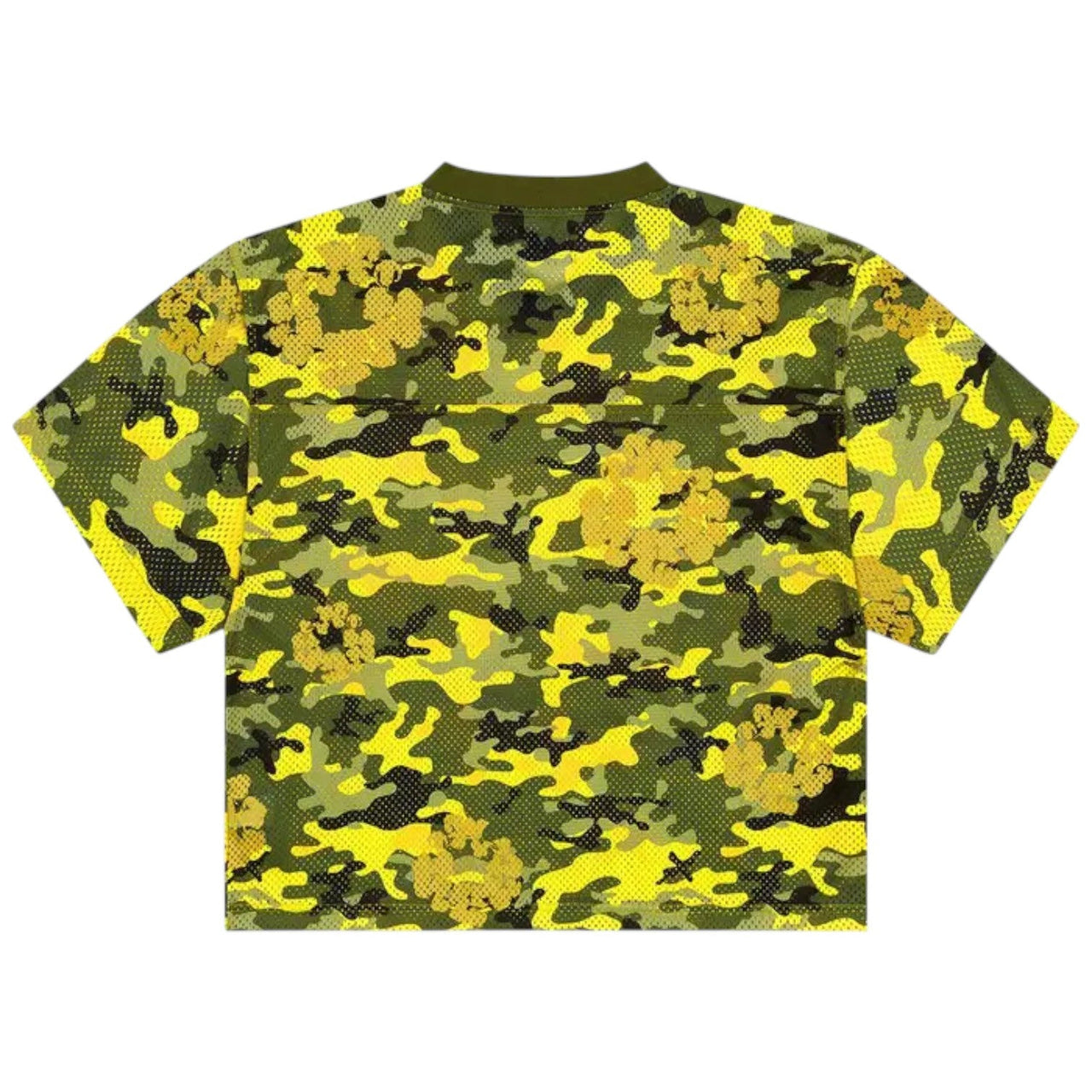Denim Tears Camo Cotton Wreath Mesh Football Top 'Yellow' SS25TKJ12312166