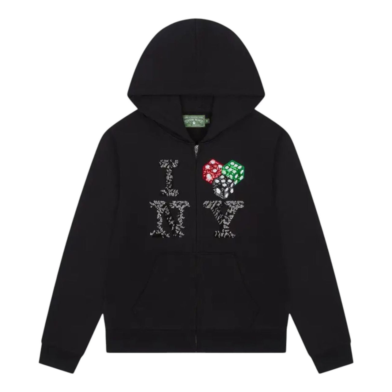 Denim Tears Cee-Lo NY Zip Hoodie 'Black' SS25TZH0011