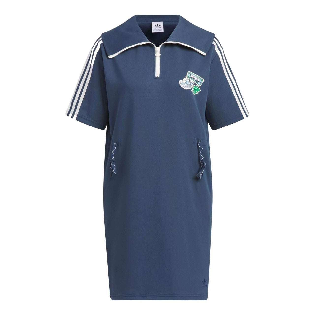 (WMNS) adidas Summer Holiday Graphic Play Knit Dress Asia Sizing 'Navy' IW6305