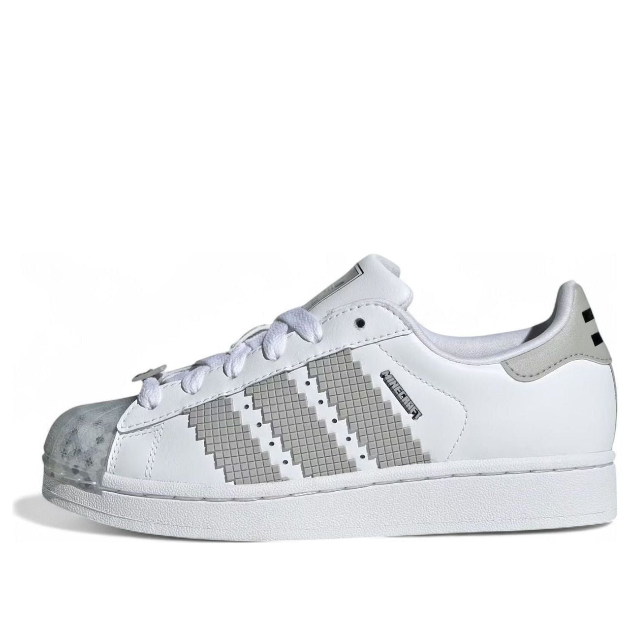 (GS) adidas x Minecraft Superstar II 'Cloud White Grey' JP8082