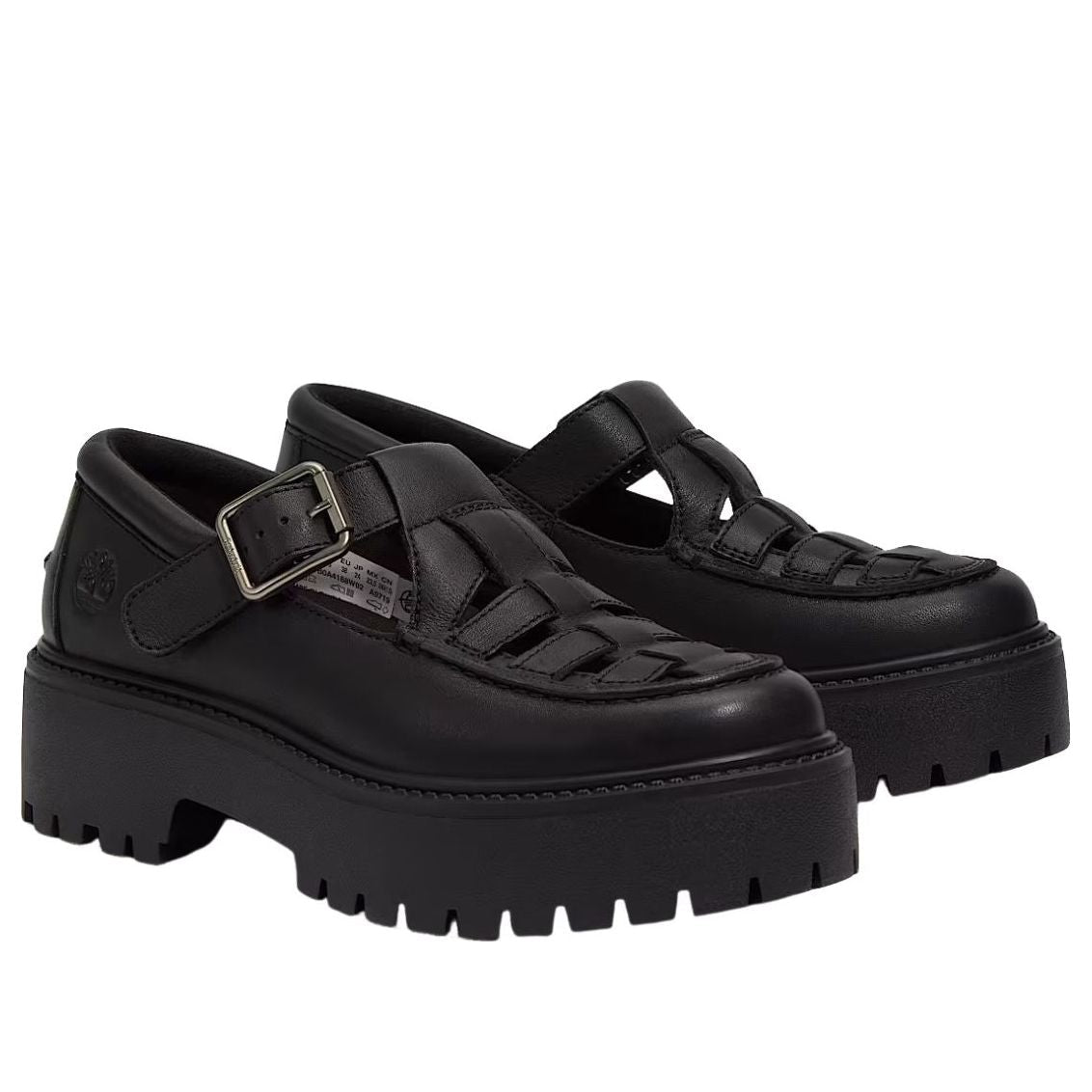 (WMNS) Timberland Stone Street Platform Buckle 'Black Full Grain' TB0A4188W021