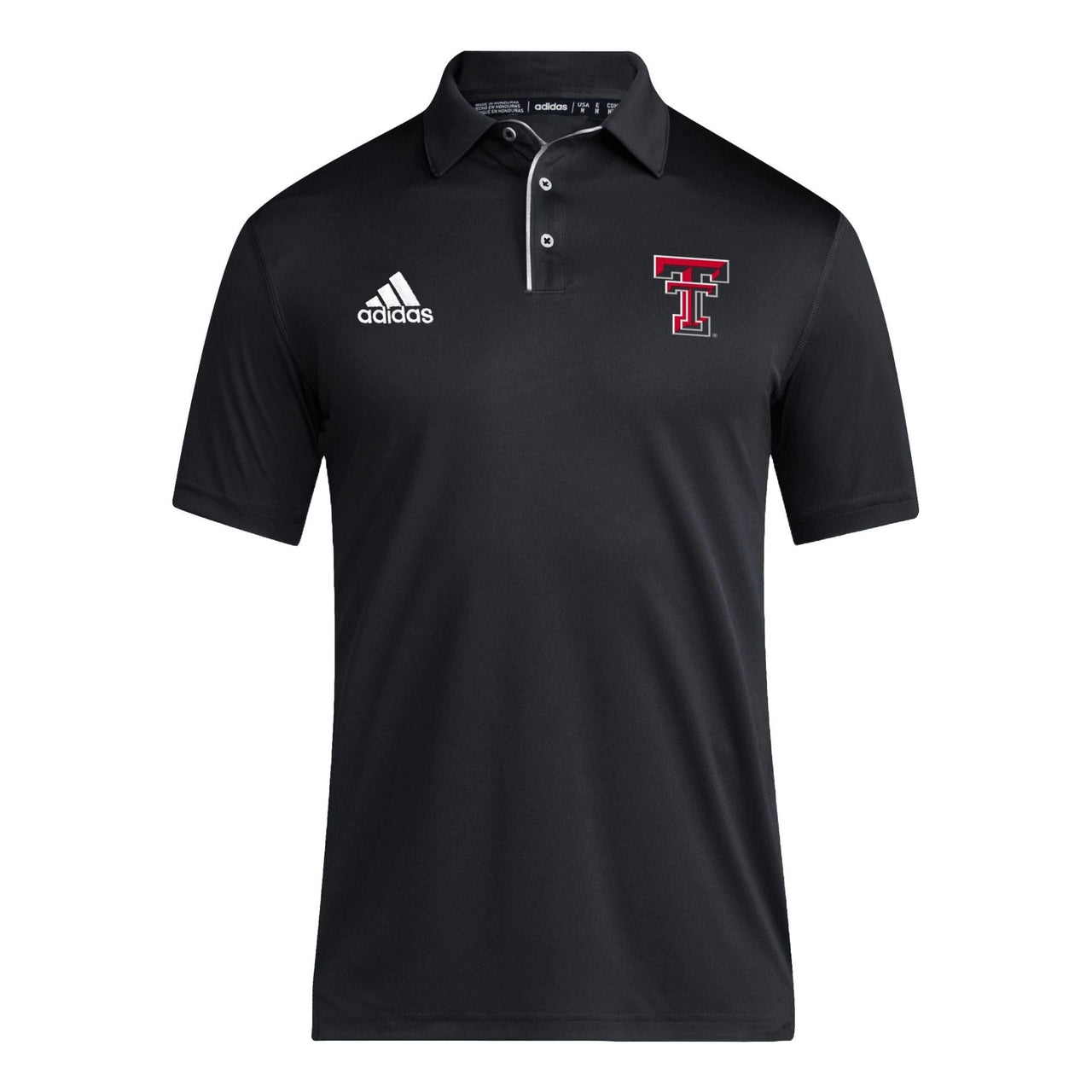 adidas Texas Tech Coach Fashion Polo Shirt Asia Sizing 'Black' JN6627