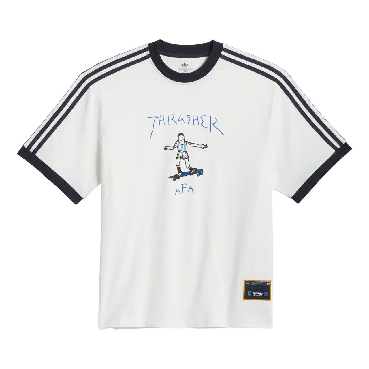 adidas Argentina x Thrasher Gonz Ringer T-Shirt Asia Sizing 'Core White' KX4548