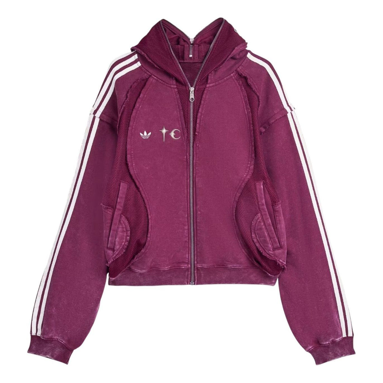 adidas x THUG CLUB TEAMGEIST Hooded Jacket 'Maroon' KC2210