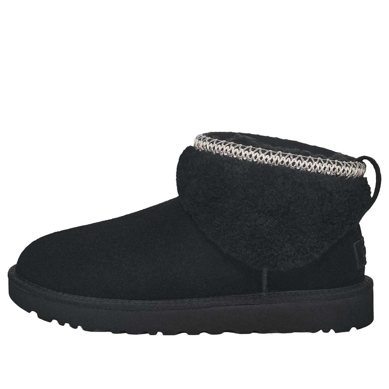 (WMNS) UGG Classic Ultra Mini Maxi Curly Boot 'Black' 1158263-BLK