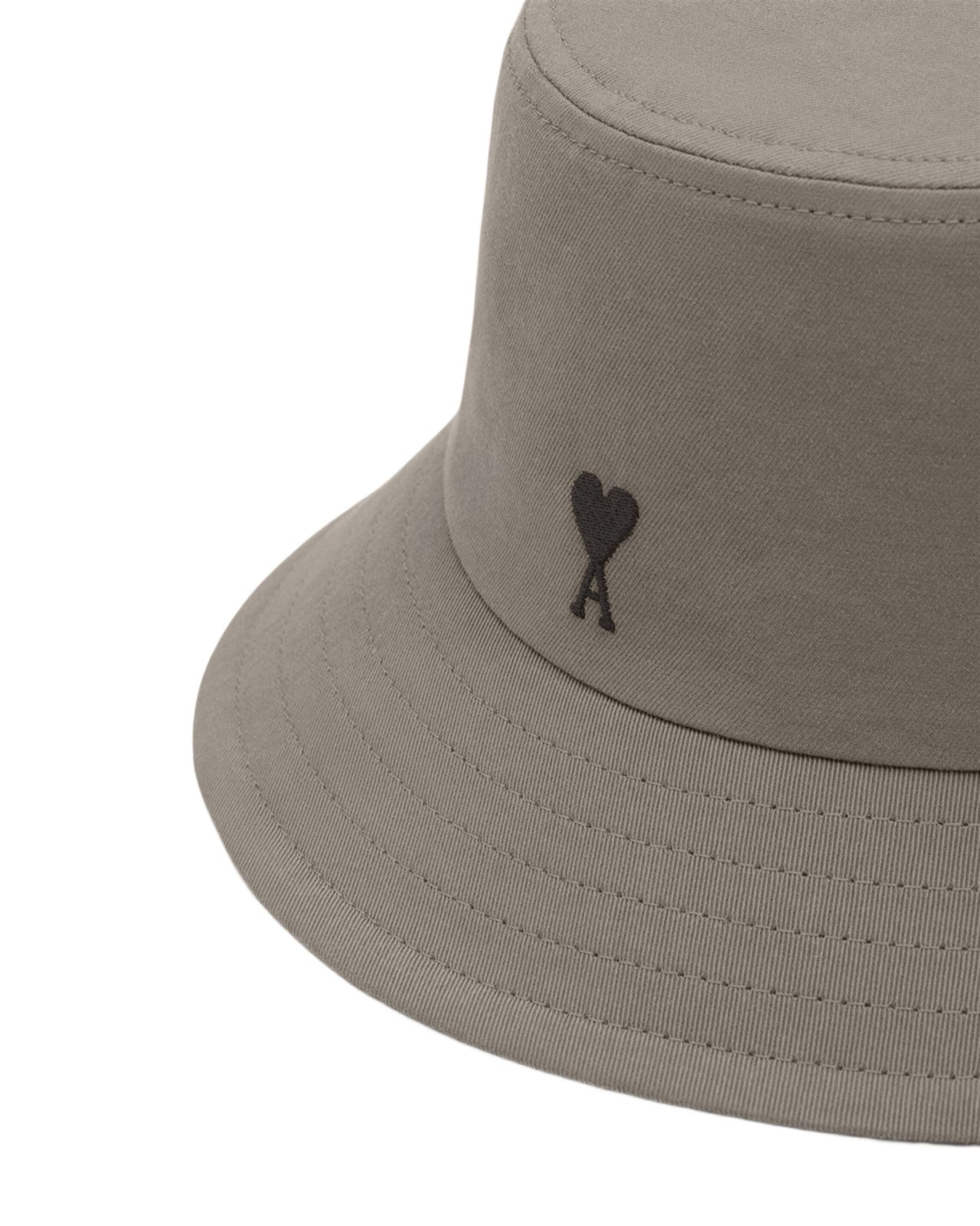 AMI SS26 Cotton Ami De Coeur Bucket Hat 'Carbon' UHA666-AW0041-0516