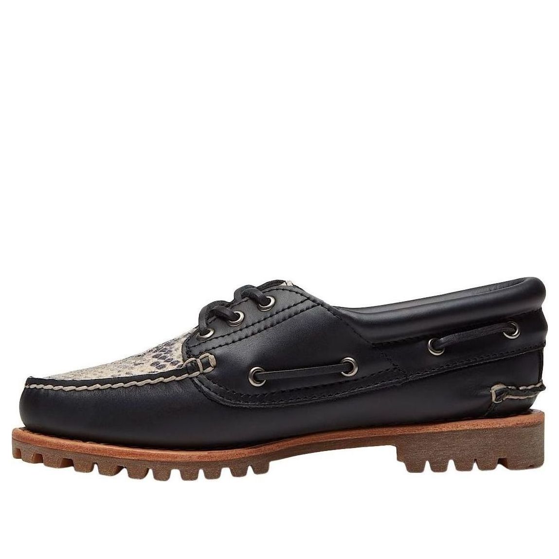 (WMNS) Timberland Authentic Boat Shoe 'Snake Black' TB0A2GNVAFT