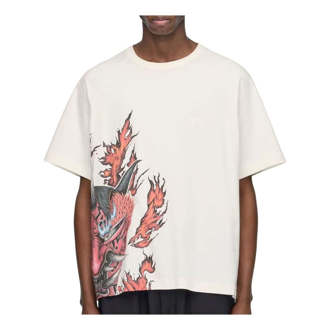 adidas x Y-3 Graphic T-shirt Asia Sizing 'Chalk White' KU2200