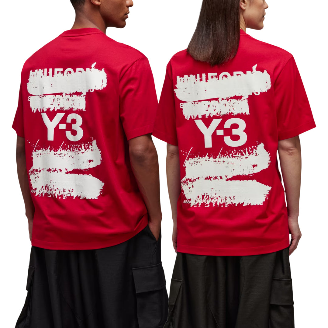 adidas Y-3 Graphic Short Sleeve T-Shirt Asia Sizing 'Red' JN3751