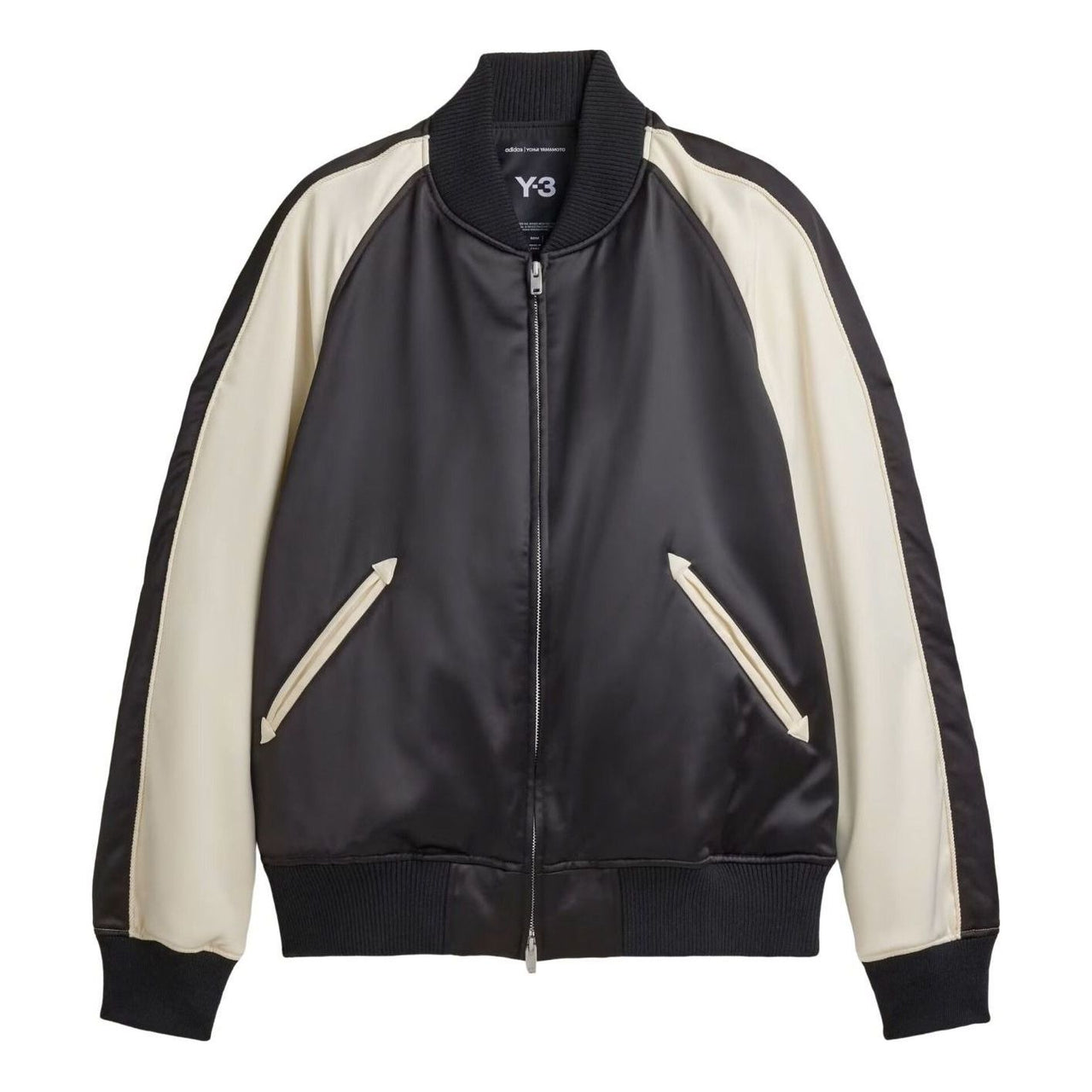 adidas x Y-3 Liquid Logo Satin Souvenir Jacket 'Black Cream White' LD4359