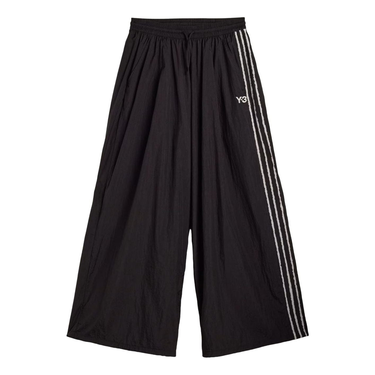 adidas Y-3 Raw Edge 3 Stripes Wide Pants 'Black' KF1192