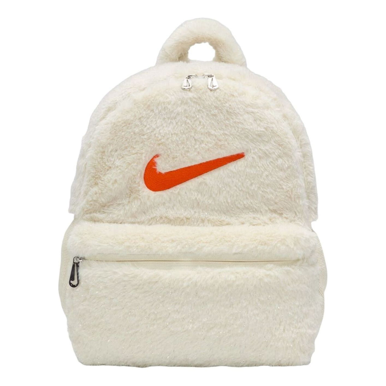 (GS) Nike Faux Fur 11L Backpack 'Coconut Milk Safety Orange' FZ1330-113