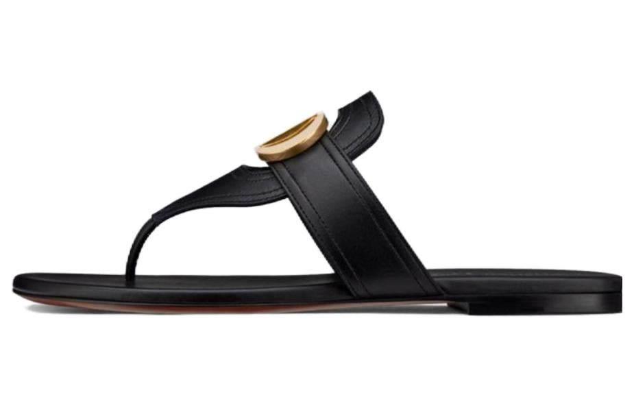 DIOR 30 Montaigne Stylish Sandals Women's Black