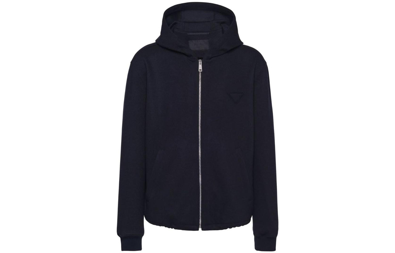 PRADA Zip-front Wool Hoodie