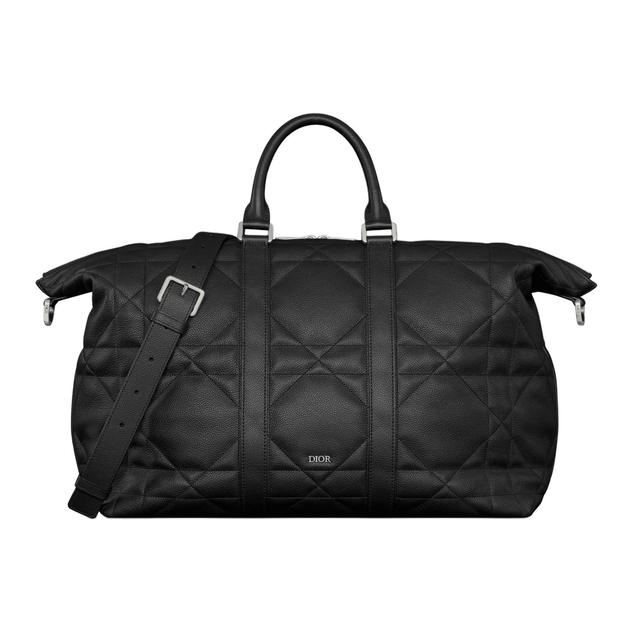 DIOR Maxicannage Calfskin Shoulder Bag, Crossbody Bag, Handbag Men's Black