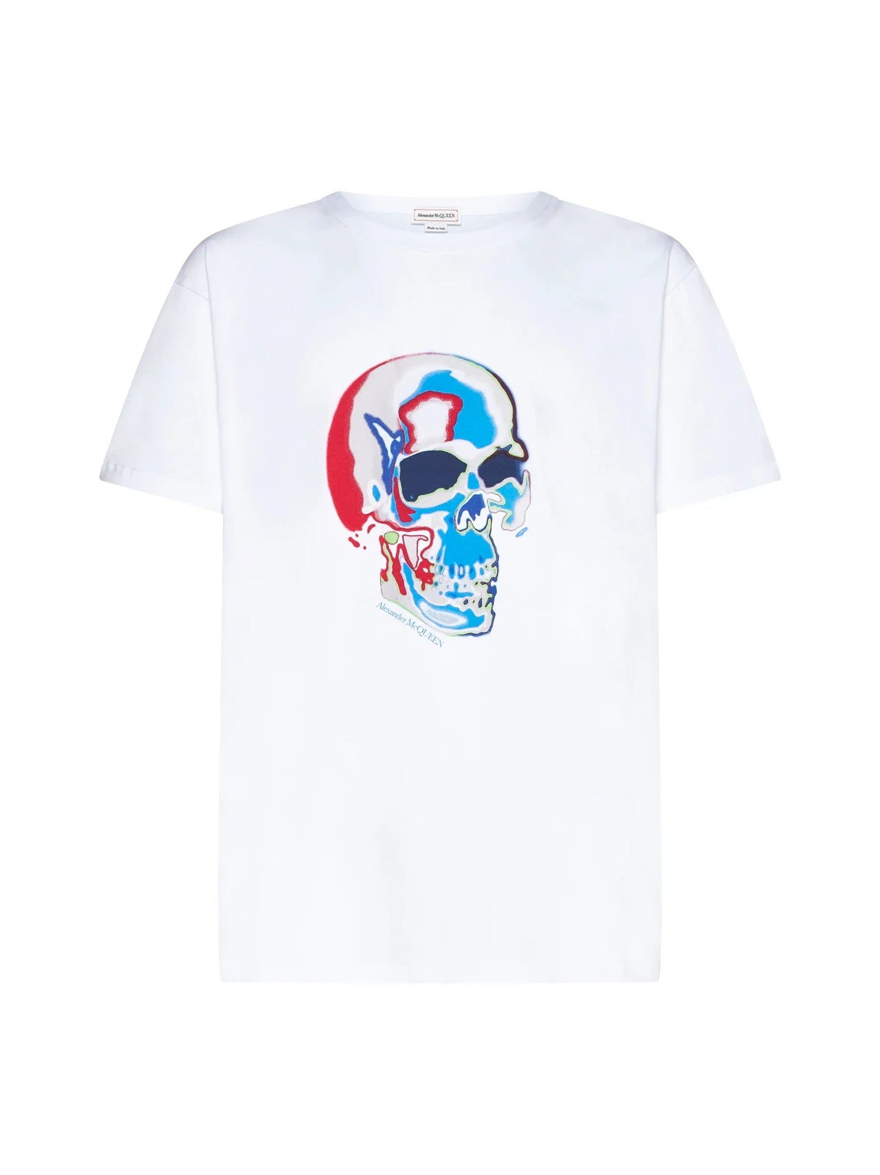 Alexander Mcqueen Over Fit Solarised Skull Tee White