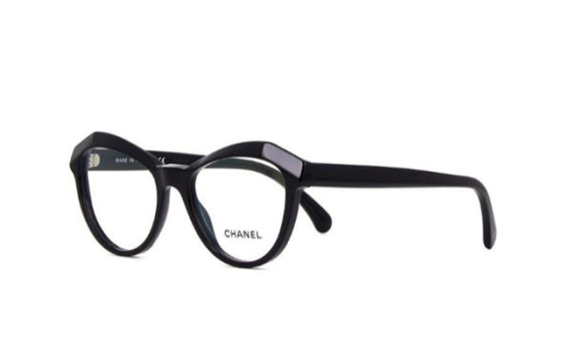 CHANEL - Irregular Shape Eyeglass Frames Women's Black