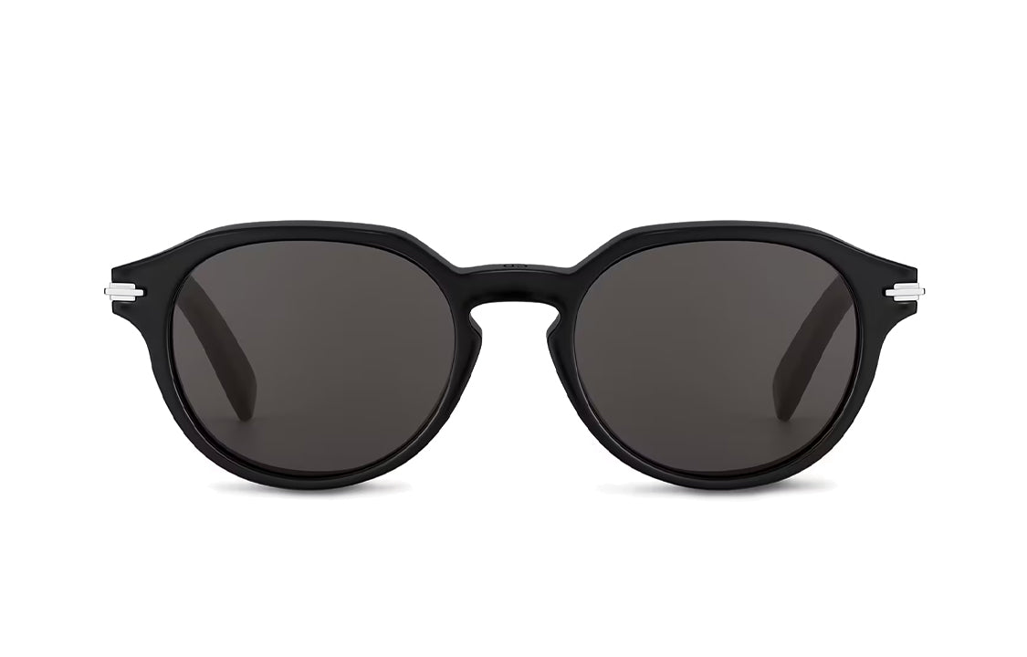 DIOR Acetate Oval Sunglasses Men's Black
