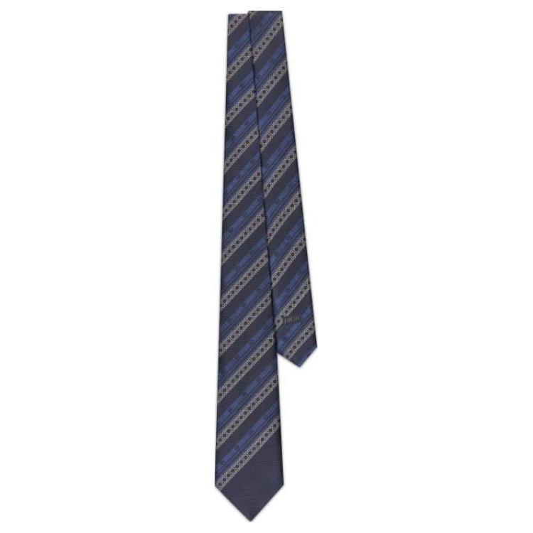 DIOR Silk Ties Men's Marine Blue