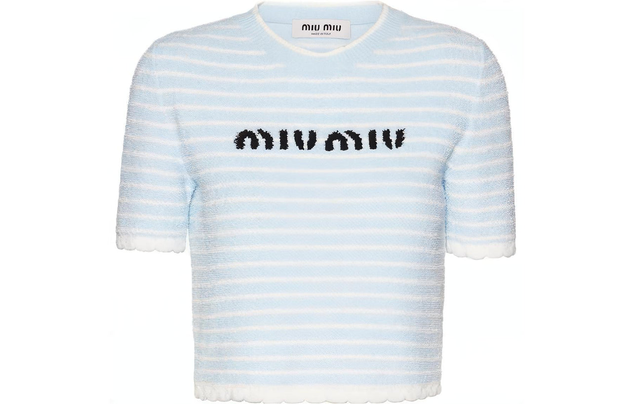 MIU MIU Crop Top Women's Interstellar Blue